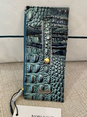 🐊NWT OBSIDIAN MELBOURNE BRAHMIN CREDIT CARD WALLET